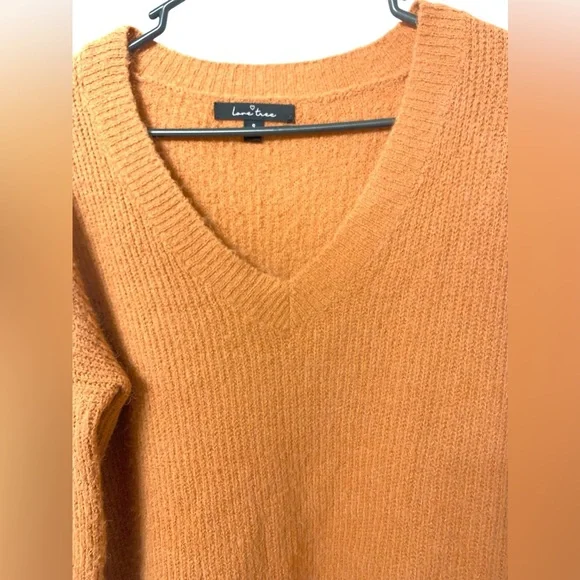 Love Tree small apricot sweater ballon sleeves hobo cozy oversized slouchy - Picture 3 of 10